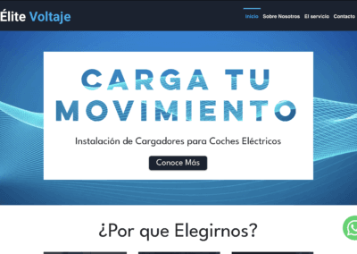 Inicio web a medida con CMS de Elite voltaje